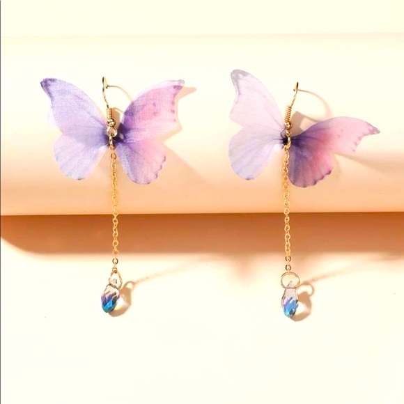 Butterfly drop earrings nwt - Picture 4 of 4